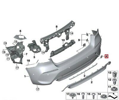 NEW GENUINE BMW 1 SERIES F40 REAR BUMPER TOW HOOK  EYE COVER 51129465102 - Image 2