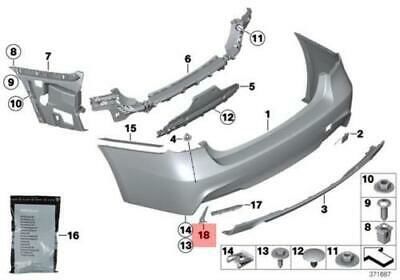 NEW GENUINE BMW 3' F80 M3 4' F82 F83 M4 REAR BUMPER GRILL TRIM RIGHT O/S 51128056588 - Image 2