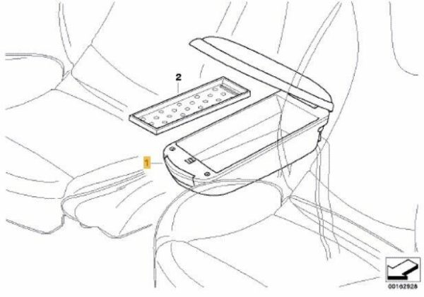 NEW GENUINE MINI R55 R56 R57 R58 R59 R60 R61 FLIPTOP CENTER ARMREST CONSOLE 52160429935 - Image 2
