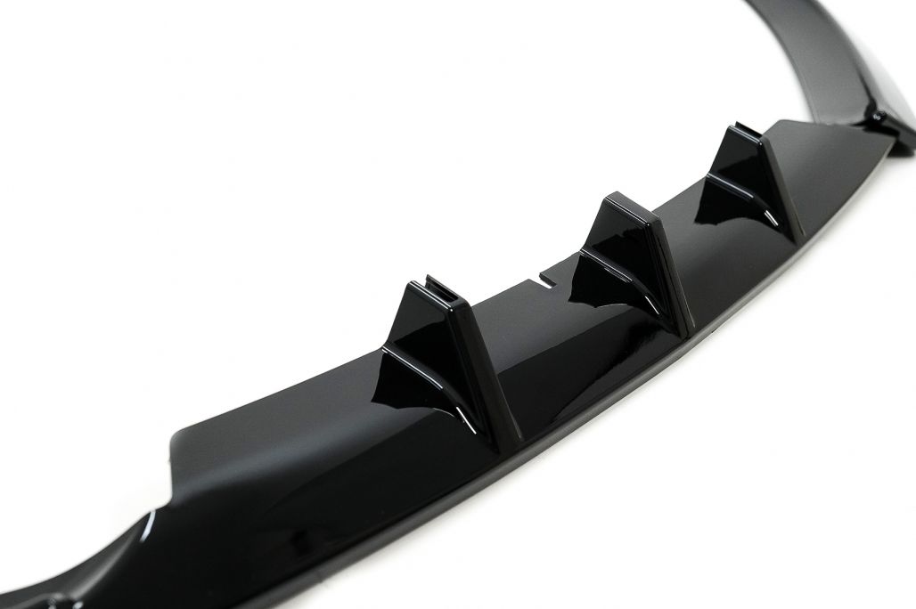 Front Bumper Add-On Spoiler Lip suitable for Audi A4 B8 (2007-2012) Sedan Avant Piano Black - Image 6