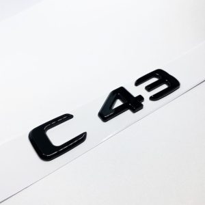 Genuine C43 Night Package (AMG) Black Rear trunk lid badge sticker OE logo For Mercedes W205/S205