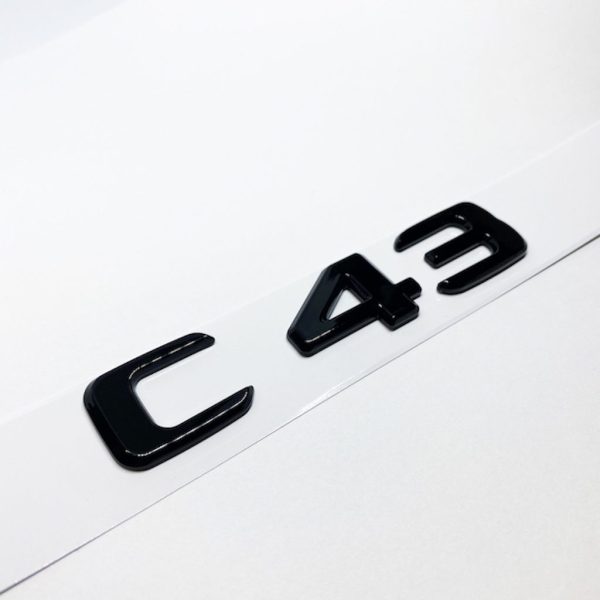 Genuine C43 Night Package (AMG) Black Rear trunk lid badge sticker OE logo For Mercedes W206/S206 - Image 4