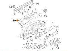 MINI NEW GENUINE COOPER R50 R52 R53 DASHBOARD DEFROSTER VENT TRIM 1 PCS 51450819170 - Image 2