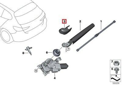 NEW GENUINE BMW 1 SERIES F40 REAR WIPER ARM COVER CAP 61627456078 - Image 2