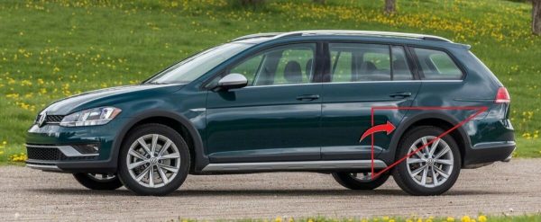 NEW GENUINE VOLKSWAGEN VW GOLF ALLTRACK REAR FENDER WHEEL ARCH COVER LEFT N/S 5G98538179B9 - Image 2