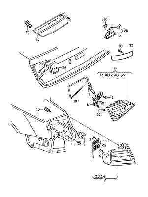 NEW GENUINE AUDI A4 08-16 AVANT RIGHT REAR INNER LIGHT BULB HOLDER 8K9945258B - Image 2