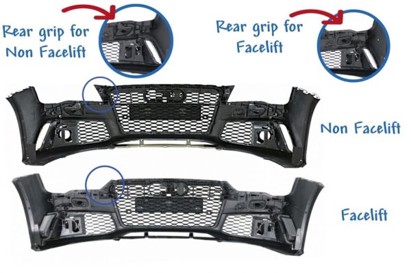 Front Bumper with Add-On Spoiler Lip Real Carbon suitable for Audi A7 4G Facelift (2015-2018) RS7 Design - Image 7