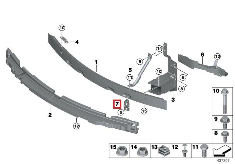 NEW GENUINE BMW X5 X6 SERIES FRONT SUPPORT INSERT PAIR SET LEFT N/S + RIGHT O/S - Image 2