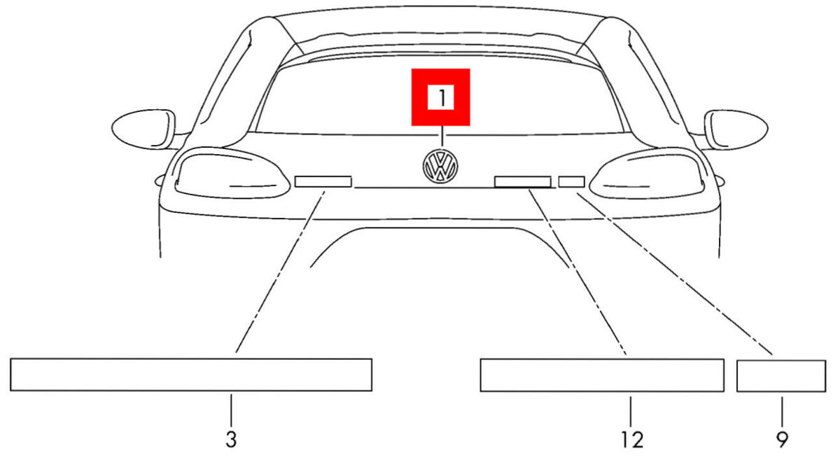 NEW GENUINE VW SCIROCCO 08-17 CHROME TRUNK BOOT BADGE EMBLEM 1K8853630B739 - Image 2