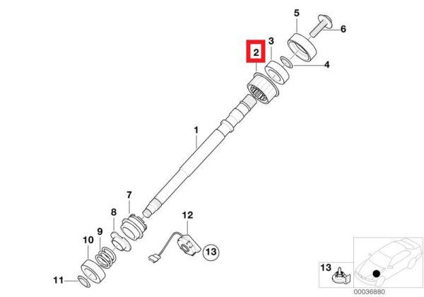 BMW NEW GENUINE E34 E36 E38 E39 E53 STEERING SPINDLE PLASTIC BEARING 32311158835 - Image 2
