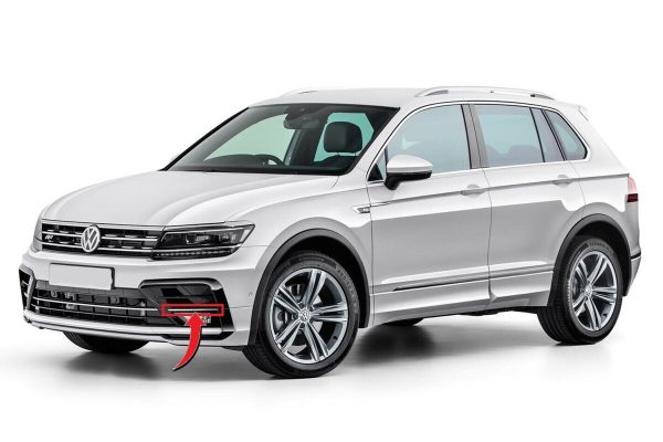 NEW GENUINE VOLKSWAGEN VW TIGUAN R-LINE FRONT BUMPER TRIM HIGH CHROME LEFT N/S 5NA853101C2ZZ - Image 2
