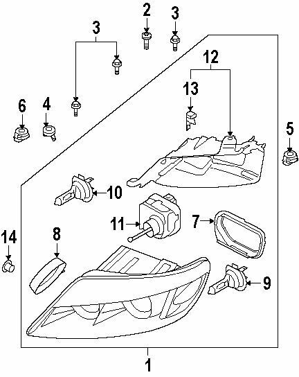 NEW AUDI Q7 4L 2006-2010 GENUINE HEADLIGHT N/S LEFT BRACKET HOLDER 4L0941613 - Image 2