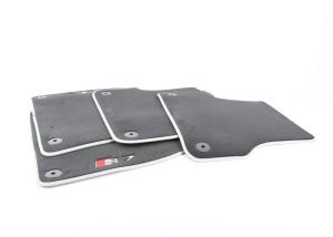 NEW GENUINE AUDI S7 13-16 FRONT & REAR PREMIUM BLACK TEXTILE FLOOR MATS LHD 4G8061270AMNO