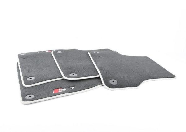 NEW GENUINE AUDI S7 13-16 FRONT & REAR PREMIUM BLACK TEXTILE FLOOR MATS LHD 4G8061270AMNO
