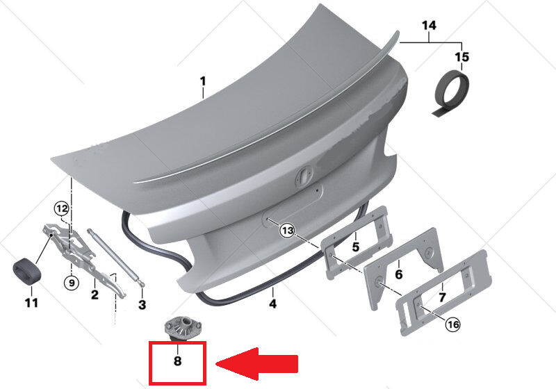 BMW GENUINE NEW F10 F22 F23 F30 F34 F36 F80 F87 G11 G12 REAR BUFFER STOP 51247271945 - Image 2