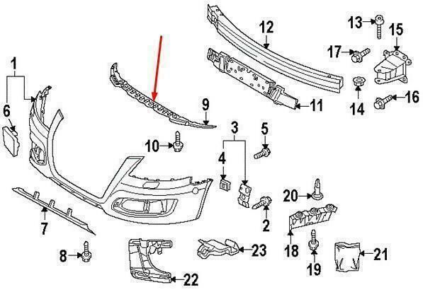 NEW GENUINE AUDI A3 2008 - 2012 FRONT BUMPER PROTECTION PLATE TRIM 8P0807233A - Image 2