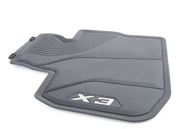 NEW GENUINE BMW X3 FRONT FLOORMATS ALL WEATHER BLACK RUBBER LHD 51472450511 - Image 5