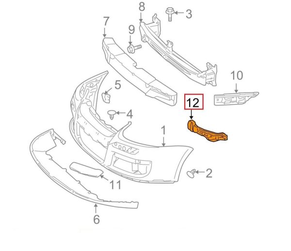 NEW GENUINE VOLKSWAGEN VW GOLF MK5 FRONT BUMPER GUIDE PIECE MOUNT LEFT N/S 1K0807889B - Image 2