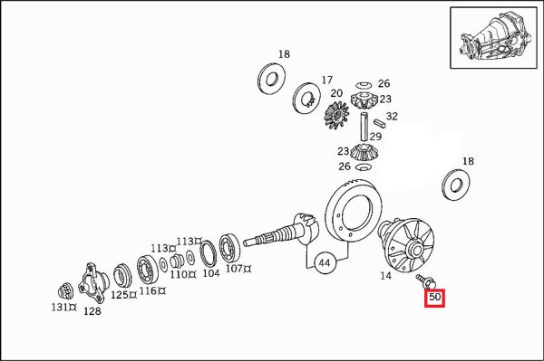 NEW GENUINE MERCEDES BENZ E55 RING GEAR TO DIFFERENTIAL CASE SCREW 1PCS A0049904112