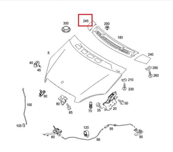 NEW GENUINE MERCEDES BENZ MB A CLASS W169 FRONT RIGHT WATER DRAIN COVER A1698300075 - Image 2