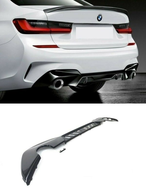 BMW NEW 3 G20 G21 REAR BUMPER TRIM M PERFORMANCE BLACK WITHOUT CENTER DIFFUSER 51192455856 - Image 4