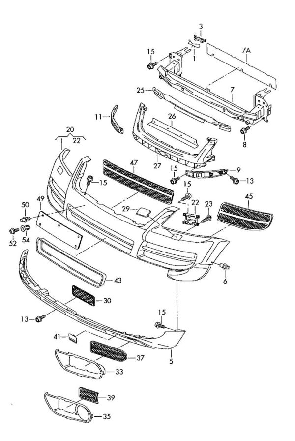 NEW GENUINE VOLKSWAGEN TOUAREG 07-10 FRONT BUMPER O/S RIGHT BRACKET 7L6807050 - Image 2