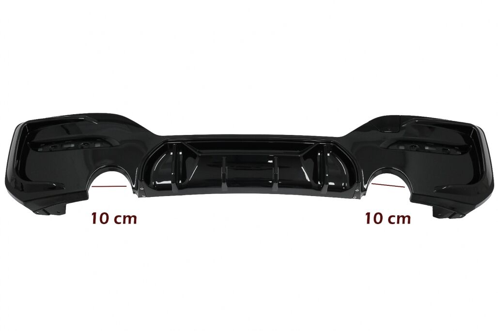 Rear Bumper Spoiler Valance Diffuser Twin Outlet Single suitable for BMW 1 Series F20 F21 LCI (2015-2019) Piano Black Competition Design - Image 6