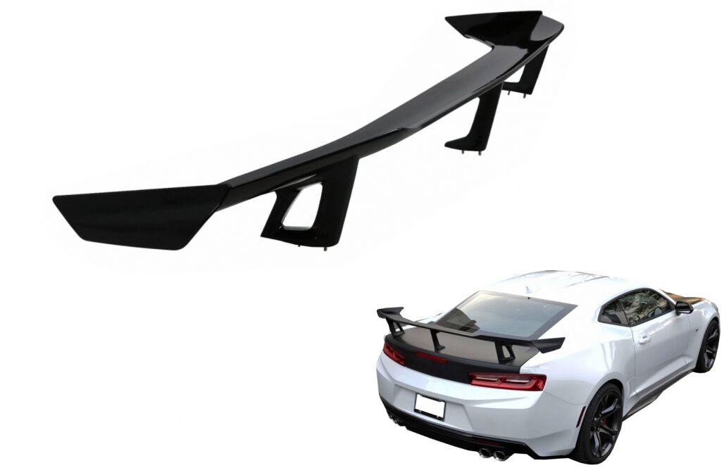 Trunk Spoiler Boot Lid Spoiler suitable for Chevrolet Camaro (2016-Up) Piano Black - Image 16