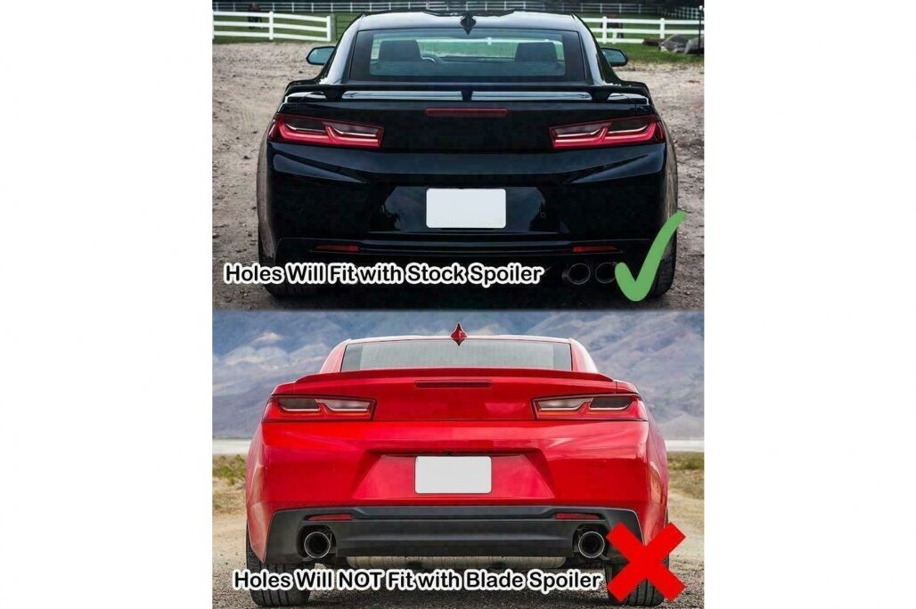 Trunk Spoiler Boot Lid Spoiler suitable for Chevrolet Camaro (2016-Up) Piano Black - Image 15