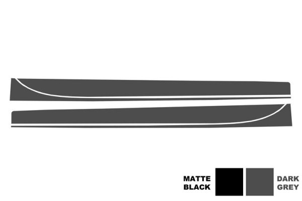 Side Decals Sticker Vinyl Dark Grey suitable for BMW 3 Series F30 F31 (2011-Up) M-Performance Design - Image 3