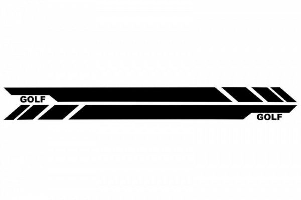 Side Skirts with Side Decals Sticker Vinyl Black suitable for VW Golf 7 VII Hatchback (2013-2017) GTI Design - Image 6