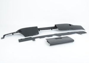 Genuine M Sport Rear bumper diffuser with Trailer hitch hole + flap For BMW E46 M Sport