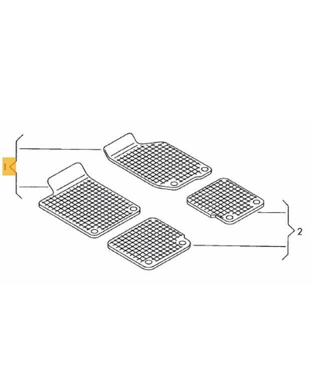 NEW GENUINE AUDI A3 RS3 13-17 FRONT BLACK RUBBER FLOOR MATS LHD 8V6061221041 - Image 2