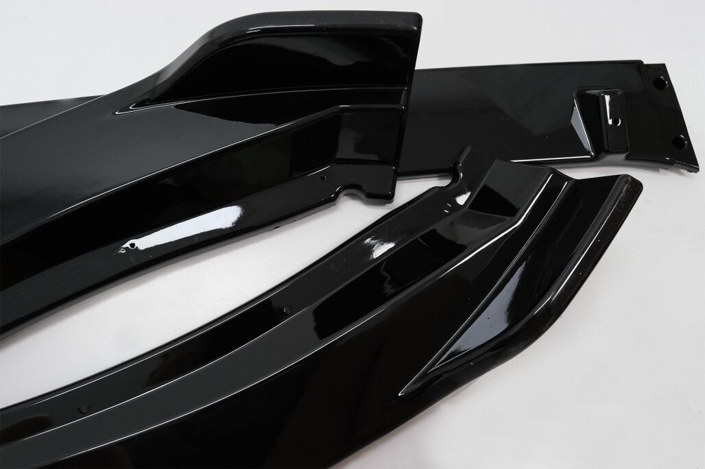 Front Bumper Add-On Spoiler Lip Extension suitable for Skoda Octavia III 5E Sedan Estate (2013-2016) Piano Black - Image 9