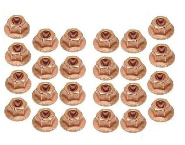 BMW NEW GENUINE E36 E90 E60 F10 EXHAUST MANIFOLD NUT HEX M7 SET OF 24 11721437202
