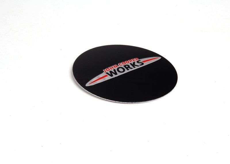 MINI NEW OEM R52 R53 R54 R55 R56 R57 R58 R59 JCW LOGO CENTER CAP STICKER 1 PCS 36136786764