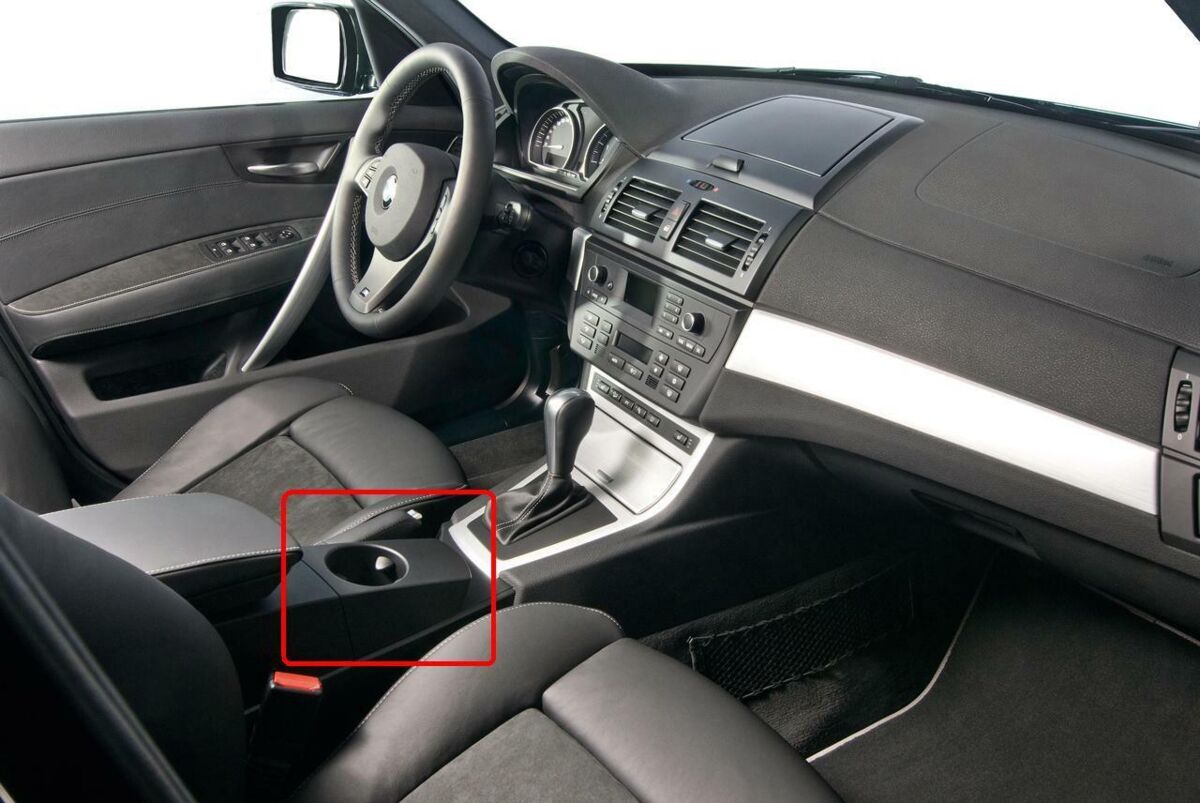 BMW NEW GENUINE E83 X3 2004-2011 FRONT CONSOLE BLACK CUP HOLDER LHD 51163404799 - Image 2