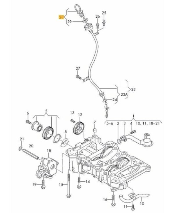 AUDI NEW GENUINE A4 A5 A6 Q5 2008-2016 DIESEL 2.0 TDI ENGINE OIL LOCKING PIN 03L115418A - Image 2
