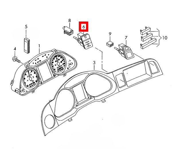 NEW GENUINE AUDI A6 S6 04-06 MULTIPLE INSTRUMENT CLUSTER SWITCHES RHD 4F0927123A5PR (FOTO IGNUI) - Image 2