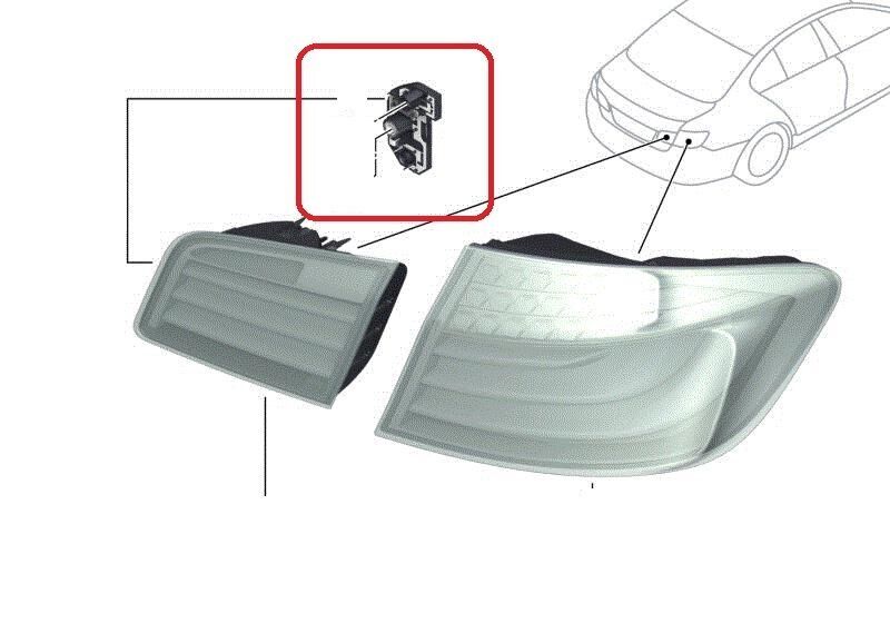 BMW NEW GENUINE 5 SERIES F10 REAR TRUNK LIGHT BULB SOCKET RIGHT O/S 63217263536 - Image 2