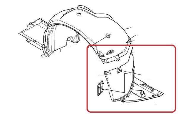 BMW E46 M3 COUPE CONVERTIBLE FRONT WHEEL HOUSING FENDER RIGHT FORWARD SECTION 51712695664 - Image 2