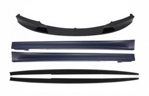 Front Bumper Spoiler with Side Skirts and Add-on Extensions suitable for BMW 3 Series F30 F31 Sedan Touring (2011-2018) M3 Design
