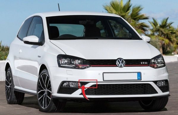 NEW GENUINE VOLKSWAGEN VW POLO GTI FRONT BUMPER LOWER CORNER TRIMS SET RIGHT O/S 6C0941778B - Image 2