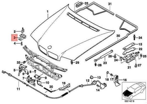 NEW GENUINE BMW 7 SERIES E38 SEDAN TWIST PROTECTION 51238166682 - Image 2