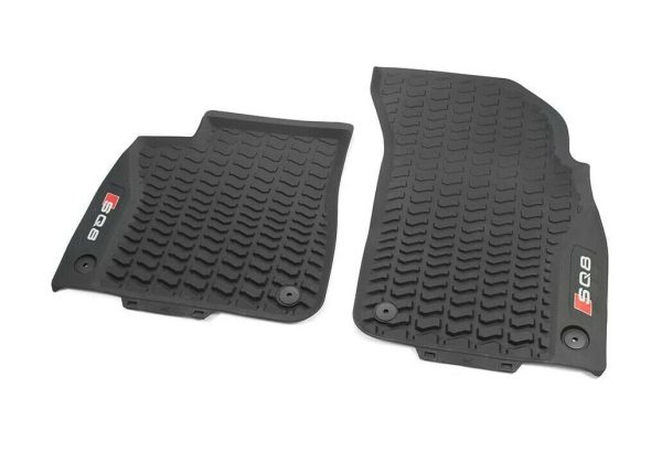 NEW GENUINE AUDI SQ8 2020- FRONT BLACK RUBBER ALL WEATHER FLOOR MATS LHD 4M8061221A041