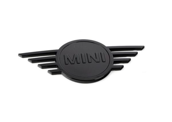 NEW GENUINE MINI COOPER F55 F56 F57 FRONT PIANO BLACK WING BADGE 51142465241 - Image 3