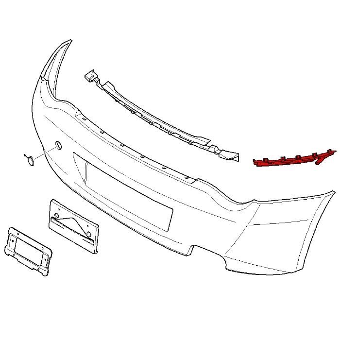 BMW NEW GENUINE 06-09 E85 E86 Z4 SERIES REAR O/S RIGHT BUMPER MOUNT 51127165178 - Image 2