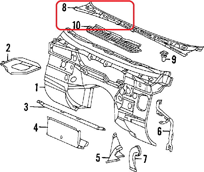 FOR BMW NEW GENUINE 3 SERIES E36 WINDSHIELD COWL GRILLE RIGHT O/S 51711960844 - Image 2