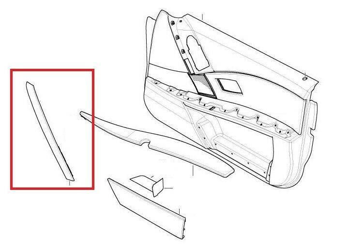 BMW NEW GENUINE 5 E60 E61 FRONT DOOR PANEL WOOD POPLAR WOODGRAIN BRAUN RIGHT 51416959334 - Image 2