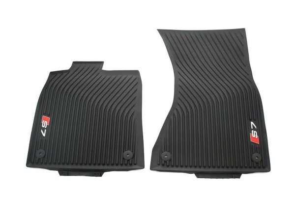 NEW GENUINE AUDI S7 SPORTBACK 13-18 FRONT BLACK RUBBER ALL WEATHER FLOOR MATS LH 4G8061221A041